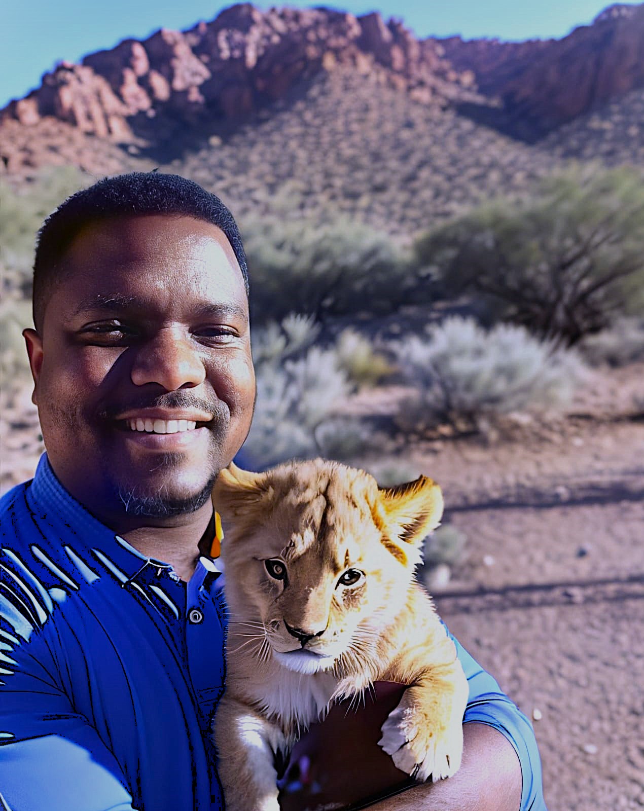 A smiling tour guide